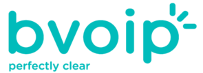 bvoip Logo with tagline at the bottom - transparent background